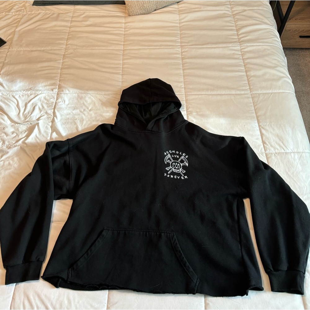 Assholes Live Forever Cropped Hoodie